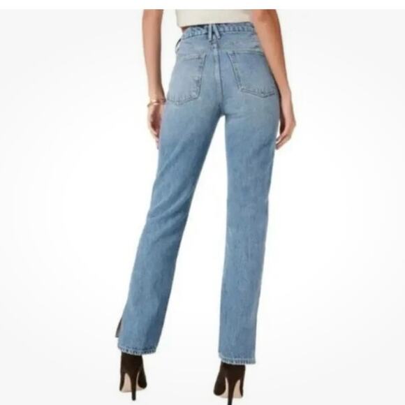 Good American Style GB999TFT Good Boy Jeans 32" Inseam Blue941 Women’s Size 4/27 - Picture 3 of 9